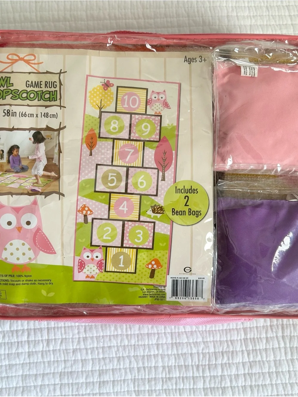 Circo Pink & Green Hopscotch Play Rug Game